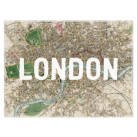 Mapa London Map - Historical & Vintage Maps, (40 x 30 cm)
