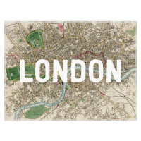 Mapa London Map - Historical & Vintage Maps, 40 × 30 cm