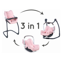 SMOBY - 3v1 Autosedačka a židle MC & Q pro panenky světle růžová