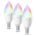 TechToy Smart Bulb RGB 4,4W E14 3ks Bílá