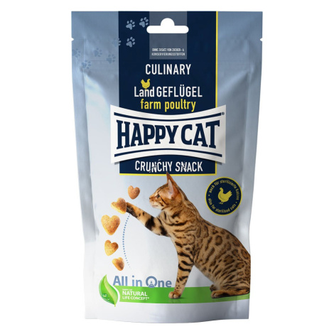 Happy Cat Culinary Crunchy pamlsek s venkovskou drůbeží 5 × 70 g