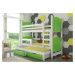 ArtAdrk Dětská patrová postel LETICIA Barva: bílá / zelená