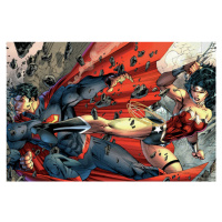 Umělecký tisk Superman vs. Wonder Woman, 40 × 26.7 cm