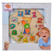 Dřevěné didaktické puzzle hodiny Teaching Clock Eichhorn 12 vkládacích čísel od 24 měsíců