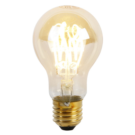 E27 stmívatelná LED spirálová lampa A60 goldline 4W 270 lm 2200K LUEDD