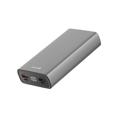 Swissten Aluminum Power Bank 20000 mAh 20W Power Delivery šedá