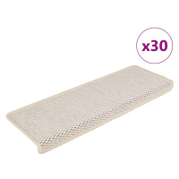 vidaXL Samolepicí rohože na schody Sisal-Look 30 ks 65x21x4 cm Cream