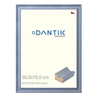 DANTIK rámeček 50 × 70, KOSTELNÍ malý modrý plexi čiré