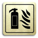 Accept Piktogram "hasicí přístroj" (80 × 80 mm) (zlatá tabulka - černý tisk)