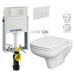 Geberit KOMBIFIX Basic tlačítko DELTA 50 Bílé WC CERSANIT COLOUR + SEDÁTKO 110.100.00.1 50BI CN1