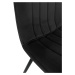 Ak furniture Prošívaná čalouněná sametová židle Demia černá