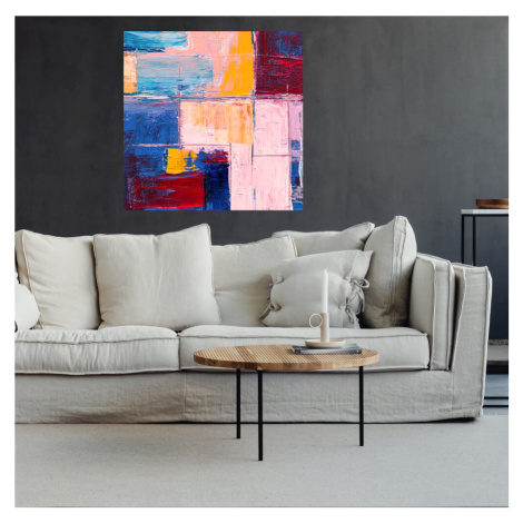 Samolepka na zeď do obývacího pokoje - Abstraktní malba INSPIO