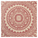 COLOUR CLASH Venkovní koberec květiny 118 cm - sv. červená/krémová