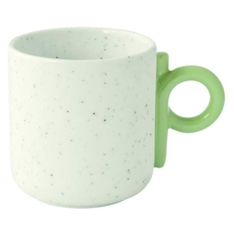 Hrnek porcelánový CREATIVE zeleno-bílý 350ml