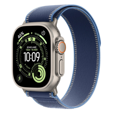 Apple Watch Ultra 3 GPS + Cellular 49mm přírodně titanové pouzdro s modře/jasně modrým trailovým