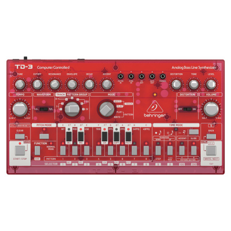 Behringer TD-3 Syntetizátor Transparent Red