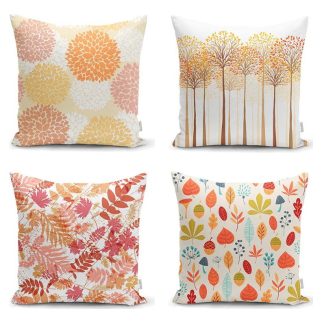 Sada 4 povlaků na polštáře Minimalist Cushion Covers Autumn Design, 45 x 45 cm