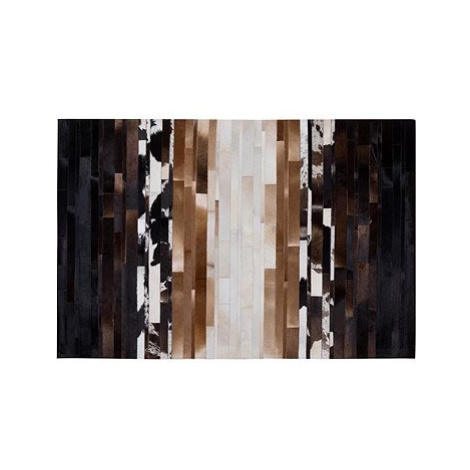 Černo-béžový kožený koberec 160x230 cm DALYAN, 74964 BELIANI
