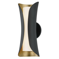 HUDSON VALLEY nástěnné svítidlo JOSIE ocel/sklo zlatá/černá/opál G9 2x35W H315102-GL/BK-CE