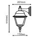 ACA Lighting Garden lantern venkovní nástěnné svítidlo HI6042V