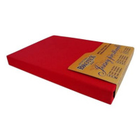 Brotex Jersey prostěradlo červené, 180 × 200 cm dvojlůžko