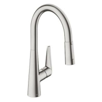 Dřezová baterie Hansgrohe Talis M51 s vytahovací sprškou, 2 proudy vzhled nerezu 72813800