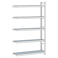 SCHULTE Širokorozpěťový regál, s ocelovou policí, výška 3000 mm, rozpětí 1500 mm, přístavný regá