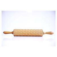 Dřevěný embosovaný váleček na těsto Valek Honeycombs