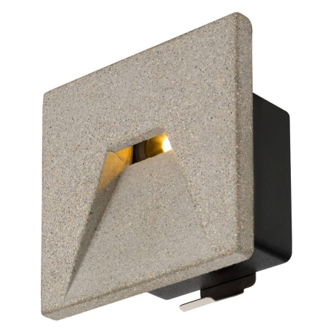 LA 1006406 CONCRETO EL nástěnné zápustné svítidlo šedé, 3,2 W, 45 lm, 3000 K - BIG WHITE (SLV)