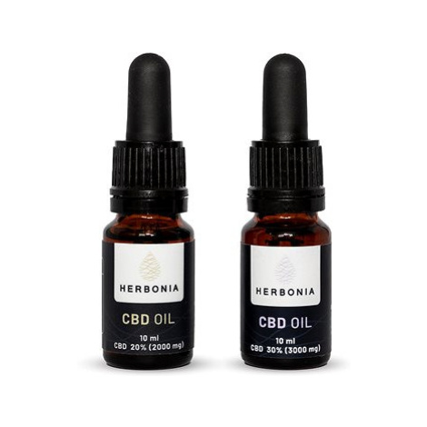 Herbonia Výhodný balíček pro pár, Varianta: 20% CBD Konopný olej 10 ml + 30% CBD Konopný olej 10