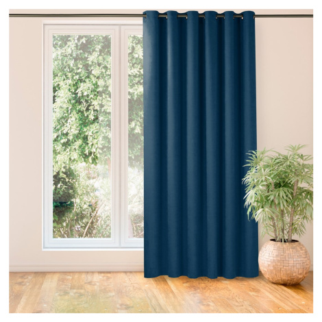 Filumi Závěs MILANA klasický se zlatými oky indigový