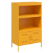 vidaXL Skříň highboard hořčicově žlutá 68 x 39 x 113 cm ocel