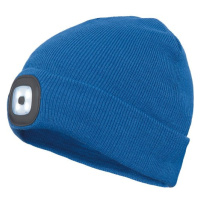 Zimní pletená čepice s LED lampou DEEL LED, royal modrá