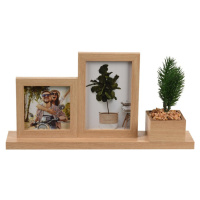 HOMESTYLING Fotorámeček stolní dekorativní s umělou rostlinou 37 x 19 cm KO-C37890610