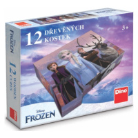 Dřevěné licenční kostky Frozen II – 12 kostek