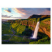 Fotografie Aerial of Seljalandsfoss waterfall at sunset,, Matteo Colombo, (40 x 30 cm)