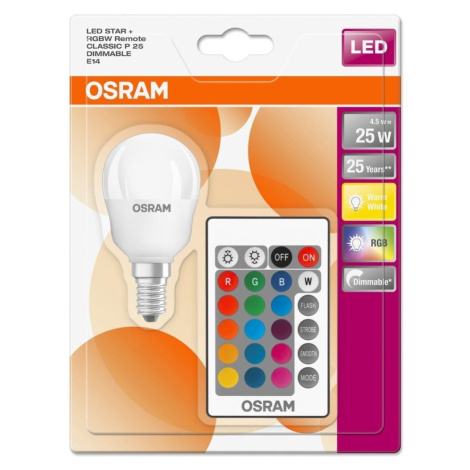 Osram LED RGB Stmívatelná žárovka RETROFIT E14/4,5W/230V 2700K + DO