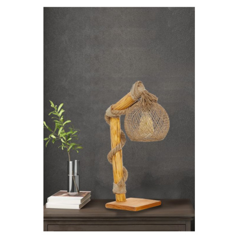 Přírodní dřevěná lampa CANATA, 50 x 24 cm