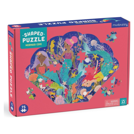 Mudpuppy Zátoka mořských vil - puzzle ve tvaru mušle 75 dílků