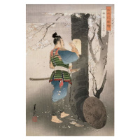 Obrazová reprodukce Kojima Takanori Writing a Poem on a Cherry Tree,, Ogata Gekko, 26.7x40 cm