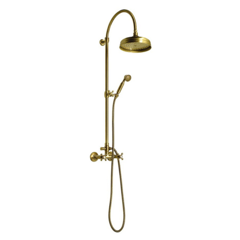ANTEA sprchový sloup k napojení na baterii, hlavová a ruční sprcha, bronz SET036 Reitano Rubinetteria
