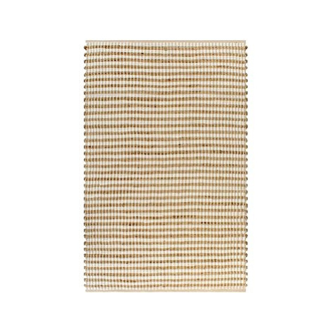 Ručně tkaný kusový koberec z juty 120×180 cm přírodní a bílý SHUMEE