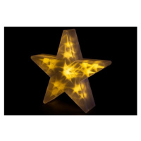 Nexos 33205 Vánoční hvězda s 3D efektem - 35 cm, 20 LED, teplá bílá