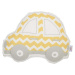 Žluto-šedý dětský polštářek s příměsí bavlny Mike & Co. NEW YORK Pillow Toy Car, 32 x 25 cm