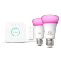 Philips Hue LED Základní sada 2 ks Bluetooth žárovek, můstek Bridge, dálkový ovladač