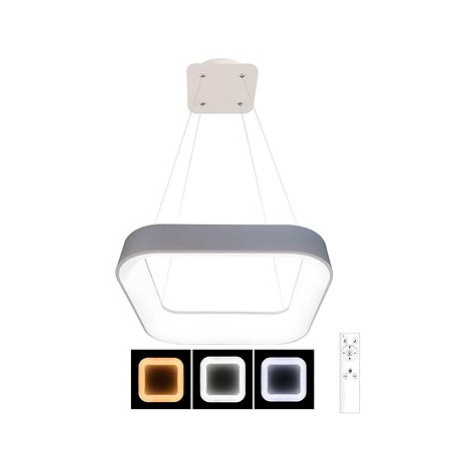 LED Stmívatelný lustr na lanku NEST LED/40W/230V 3000-6500K šedá + dálkové ovládání Donoci