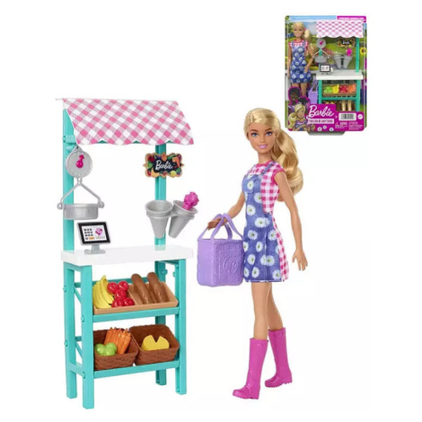 MATTEL BRB Farmářský stánek herní set panenka Barbie s doplňky