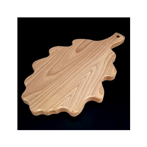 AMADEA Dřevěné prkénko ve tvaru dubového listu, masivní dřevo, 35x20x2 cm