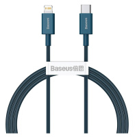 Kabel USB-C na Lightning Baseus Superior Series, 20W, PD, 1m (modrý)