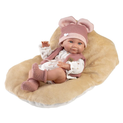 Llorens 73816 NEW BORN holčička, realistická panenka miminko s celovinylovým tělem 40 cm